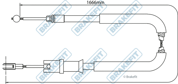 Cable Pull, parking brake (BBC3288)