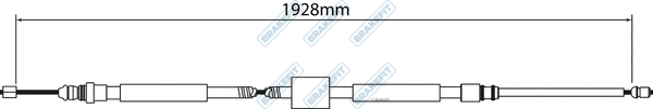 Cable Pull, parking brake (BBC3379)