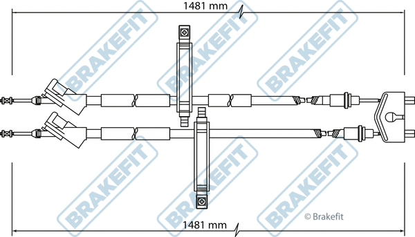Cable Pull, parking brake (BBC3142)