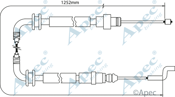 Cable Pull, parking brake (CAB1522)