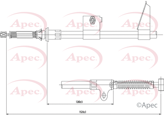 Cable Pull, parking brake (CAB1563)