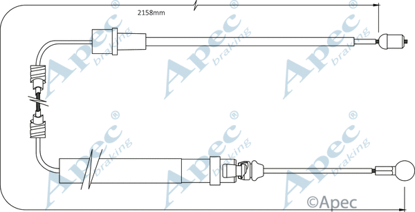 Cable Pull, parking brake (CAB1352)