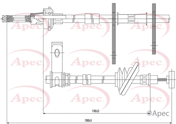 Cable Pull, parking brake (CAB1414)