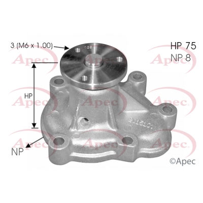 Water Pump, engine cooling (AWP1542)