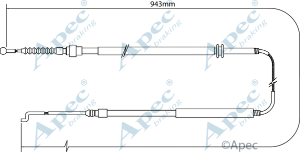 Cable Pull, parking brake (CAB1520)