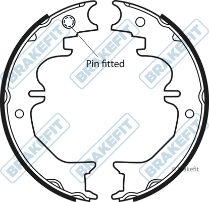Brake Shoe Set, parking brake (BSH1124)