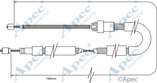 Cable Pull, parking brake (CAB1090)