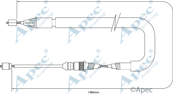 Cable Pull, parking brake (CAB1386)