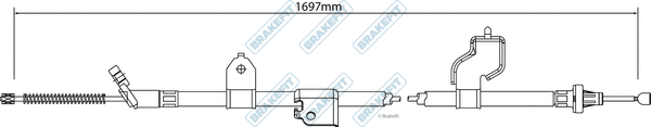 Cable Pull, parking brake (BBC3321)
