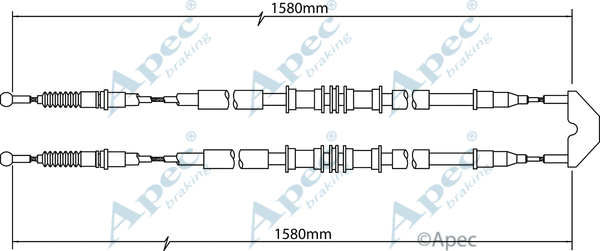 Cable Pull, parking brake (CAB1462)