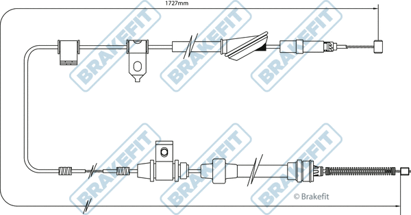 Cable Pull, parking brake (BBC3386)