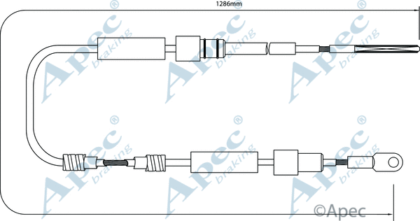 Cable Pull, parking brake (CAB1029)