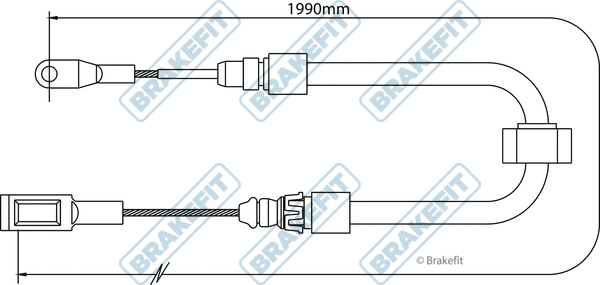 Cable Pull, parking brake (BBC3281)