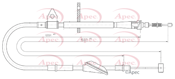 Cable Pull, parking brake (CAB1449)