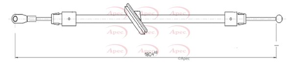 Cable Pull, parking brake (CAB1601)
