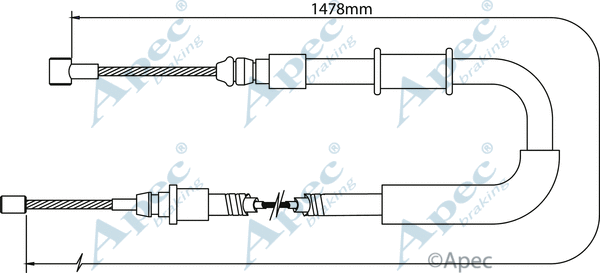 Cable Pull, parking brake (CAB1072)