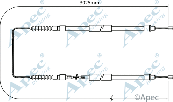 Cable Pull, parking brake (CAB1066)