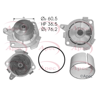 Water Pump, engine cooling (AWP1487)