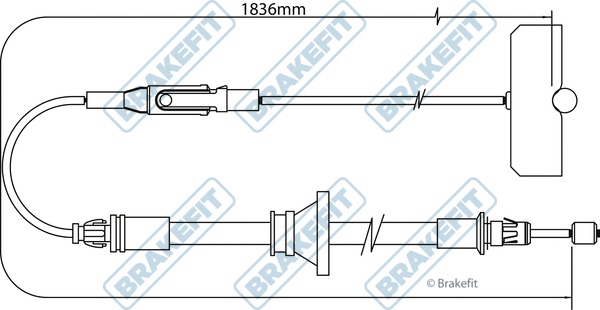 Cable Pull, parking brake (BBC3311)