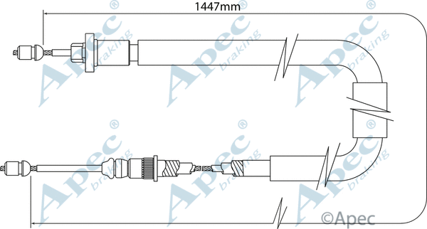 Cable Pull, parking brake (CAB1545)