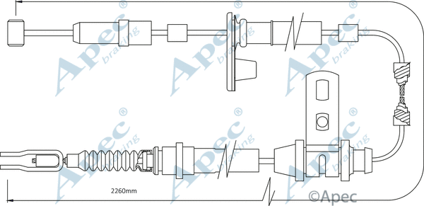 Cable Pull, parking brake (CAB1296)
