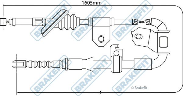 Cable Pull, parking brake (BBC3430)