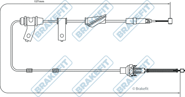 Cable Pull, parking brake (BBC3262)