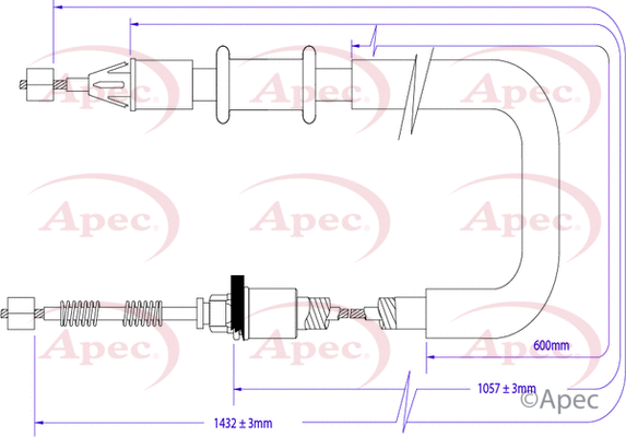 Cable Pull, parking brake (CAB1373)