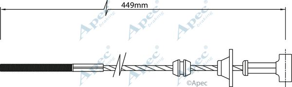 Cable Pull, parking brake (CAB1463)