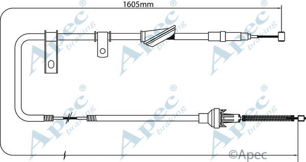 Cable Pull, parking brake (CAB1265)