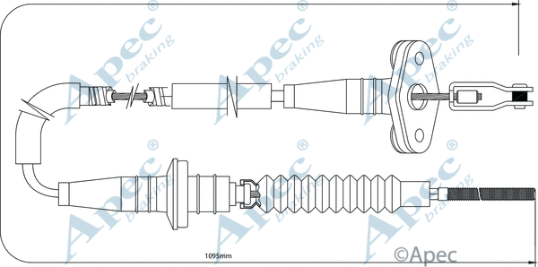 Cable Pull, clutch control (CAB5008)