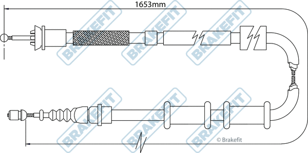 Cable Pull, parking brake (BBC3111)