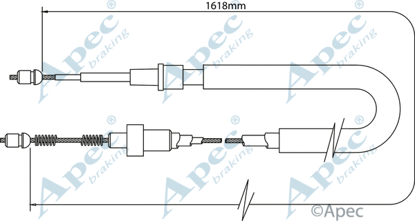 Cable Pull, parking brake (CAB1411)