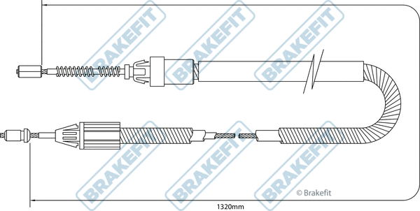 Cable Pull, parking brake (BBC3361)
