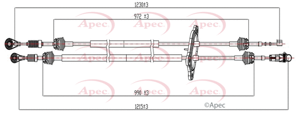 Cable Pull, manual transmission (CAB7030)