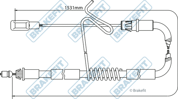 Cable Pull, parking brake (BBC3195)