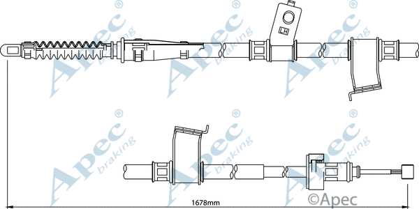 Cable Pull, parking brake (CAB1250)