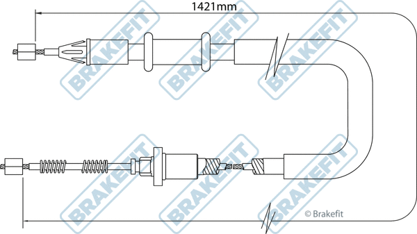 Cable Pull, parking brake (BBC3370)