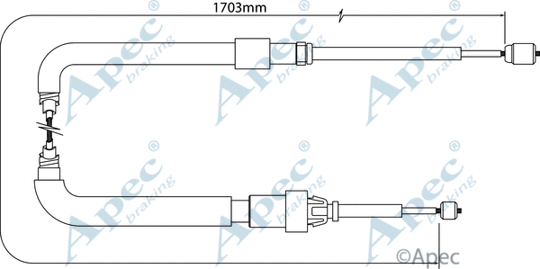 Cable Pull, parking brake (CAB1546)