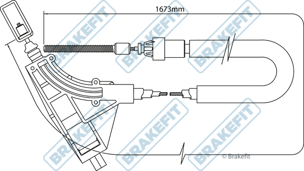 Cable Pull, parking brake (BBC3349)
