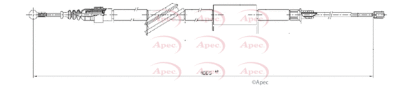 Cable Pull, parking brake (CAB1018)