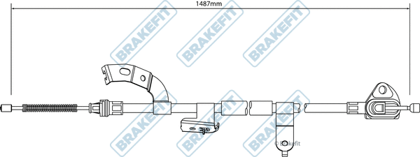 Cable Pull, parking brake (BBC3038)