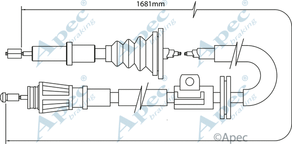 Cable Pull, parking brake (CAB1506)