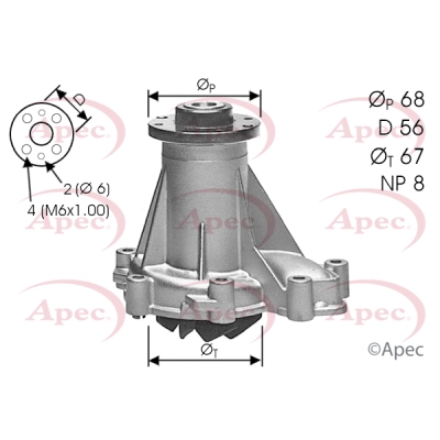 Water Pump, engine cooling (AWP1303)