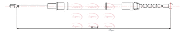 Cable Pull, parking brake (CAB1603)
