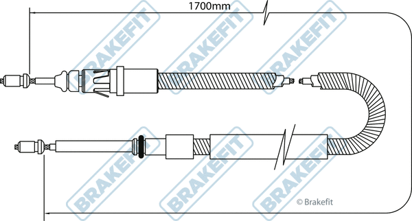 Cable Pull, parking brake (BBC3043)