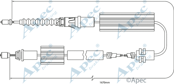 Cable Pull, parking brake (CAB1244)