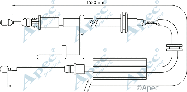 Cable Pull, parking brake (CAB1268)