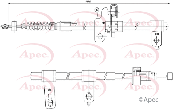 Cable Pull, parking brake (CAB1086)