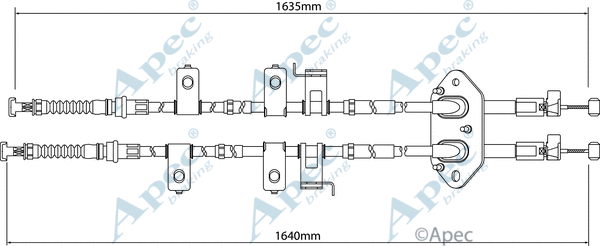 Cable Pull, parking brake (CAB1275)